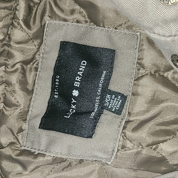 Lucky Brand Tan Utility Jacket with Hood - Picture 3 of 9